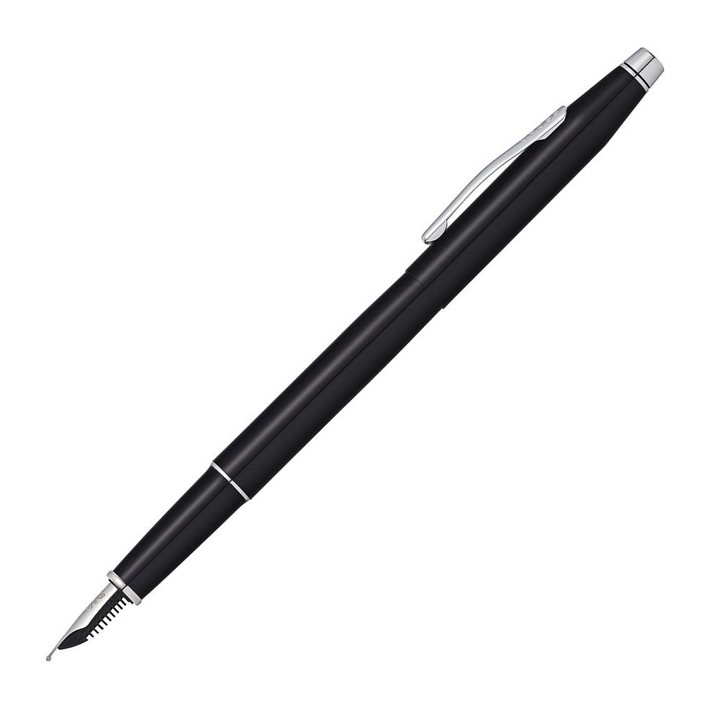 Ручка перьевая "Cross Classic Century Black Lacquer", M, черный, серебристый, патрон черный - 2
