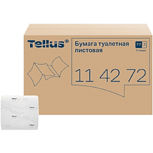 Бумага туалетная  Tellus Стандарт, TР3, листовая, 250 листов, 1 слой