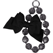 Брелок-браслет "Бант", черный