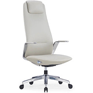 Кресло компьютерное SitZone CH-515A, кожа, алюминий, белый