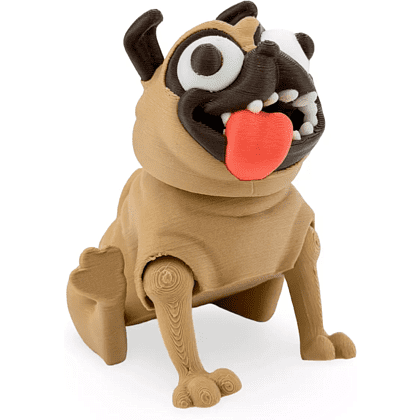 Игрушка 3D "Мопс Персик" - 3