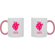 Кружка керамическая "Кахаю", 330 мл, белый, розовый