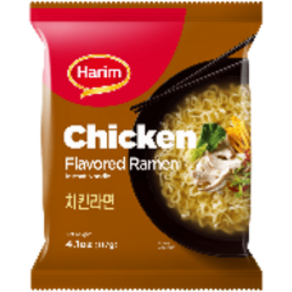 Лапша быстрого приготовления "Harim. Chicken Flavored Ramen", со вкусом курицы, 117 гр