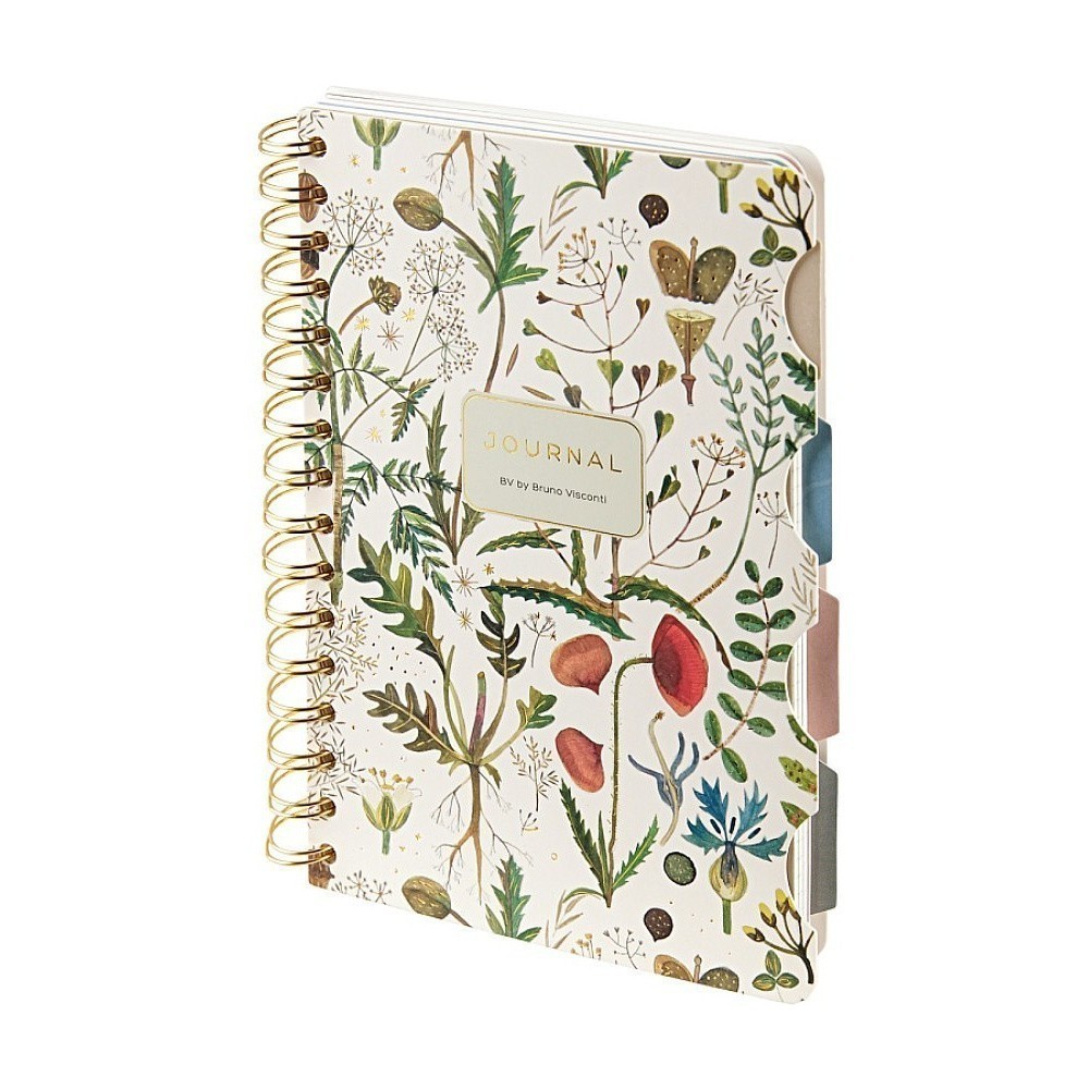 Книга записная "Flora. Луговые травы", А5, 150х210 мм, 120 листов, белый