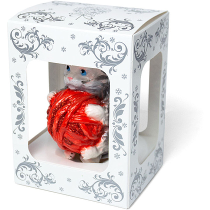 Украшение елочное "Котенок с клубочком", разноцветный - 3