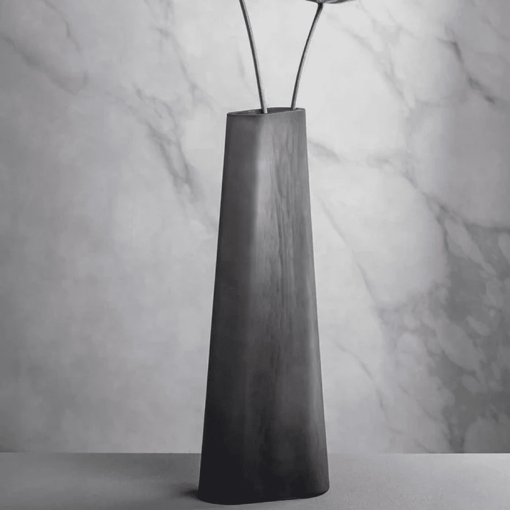 Ваза стеклянная "Turno", 42 см, матовый серый - 3