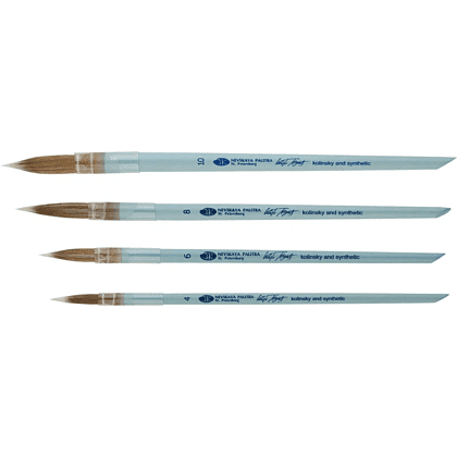 Кисть "Белые ночи", круглая, на короткой ручке, №6 - 7