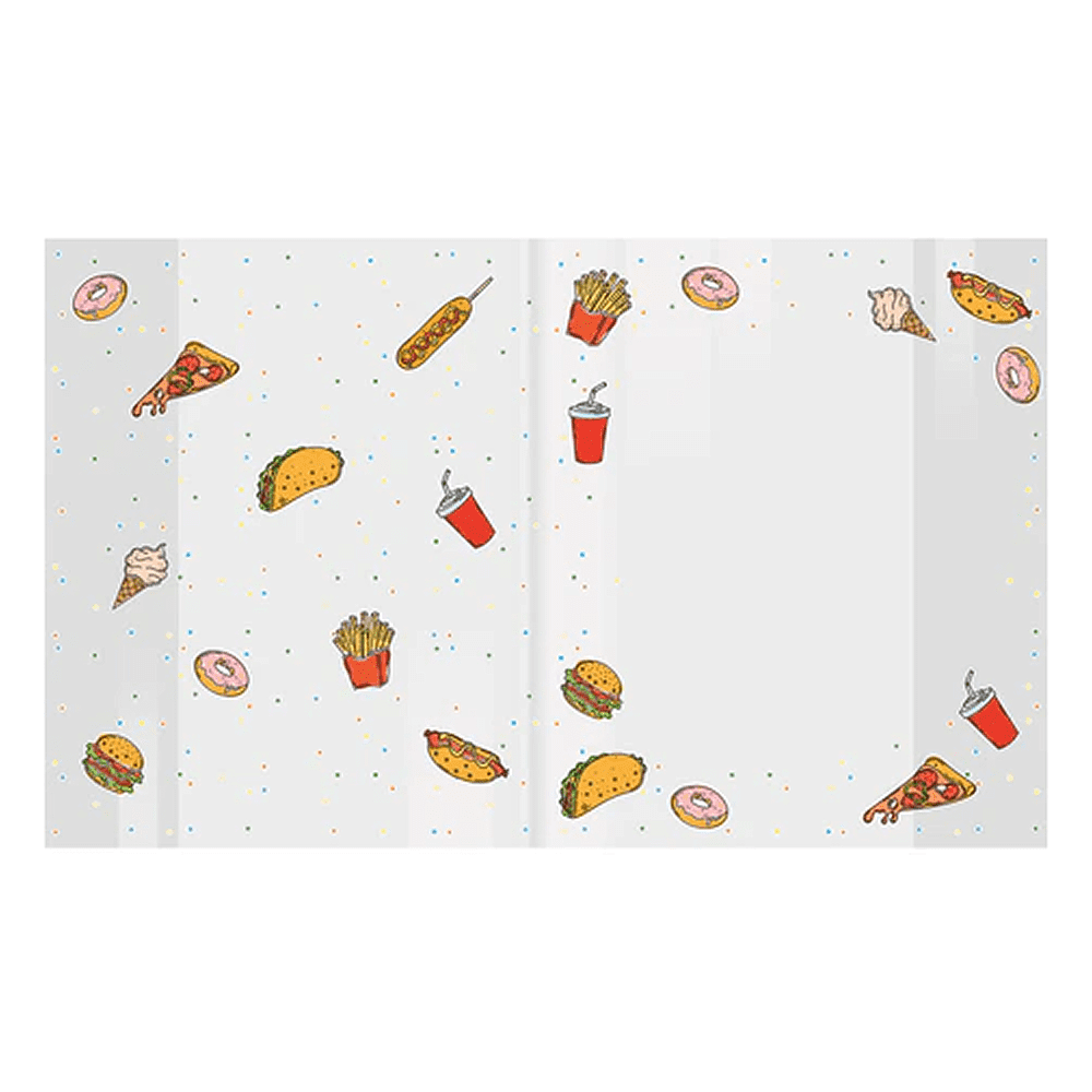 Обложка для тетрадей "FOOD", А5, 21х35 см., 10 штук, 110 мкм., прозрачный