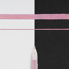 Ручка гелевая "Gelly Roll Metallic", 1.0 мм, прозрачный, стерж. красный