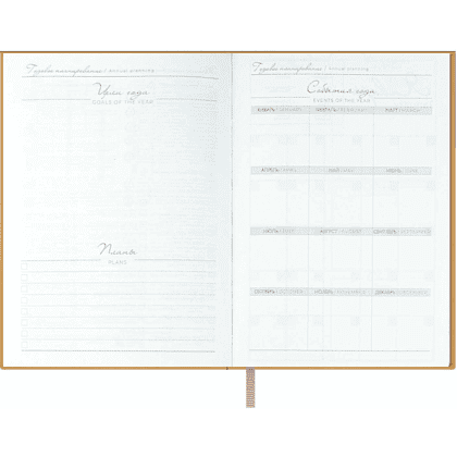 Ежедневник недатированный "Аспид Глосс", А6+, 320 страниц, линейка, пепельно-розовый - 4