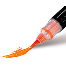 Маркер-кисть "Dual Metallic Brush" оранжевый металлик