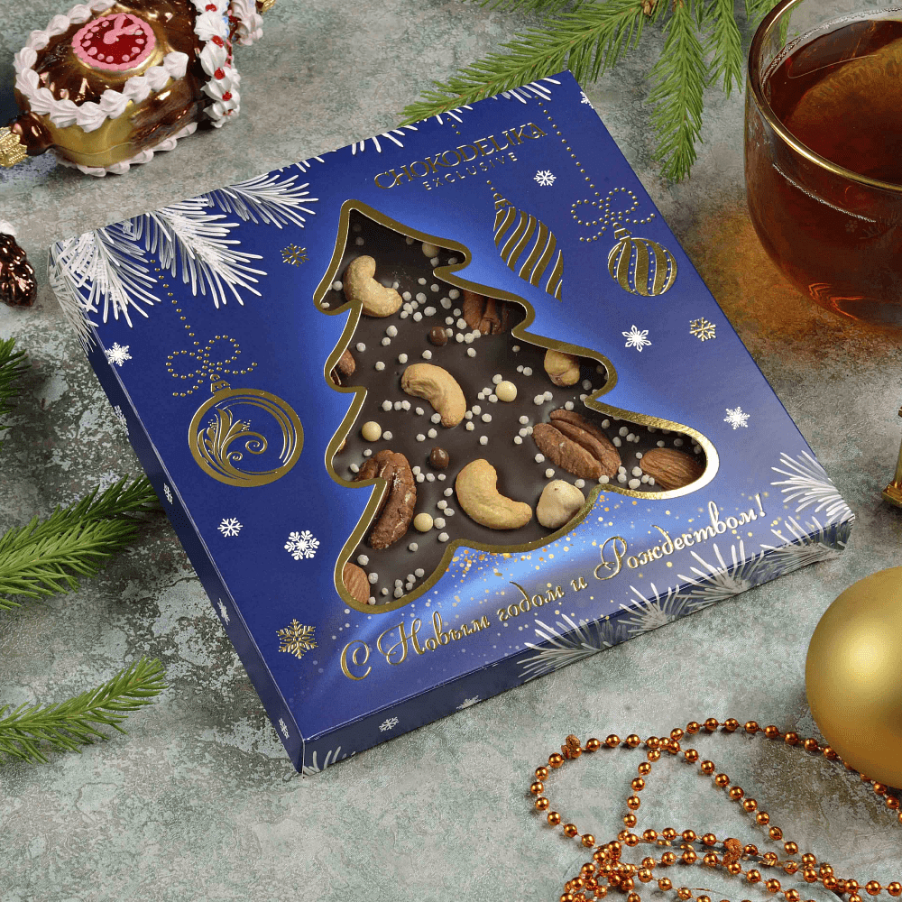 Шоколад темный "Космический сюрприз", 150 г, новогодняя упаковка - 3