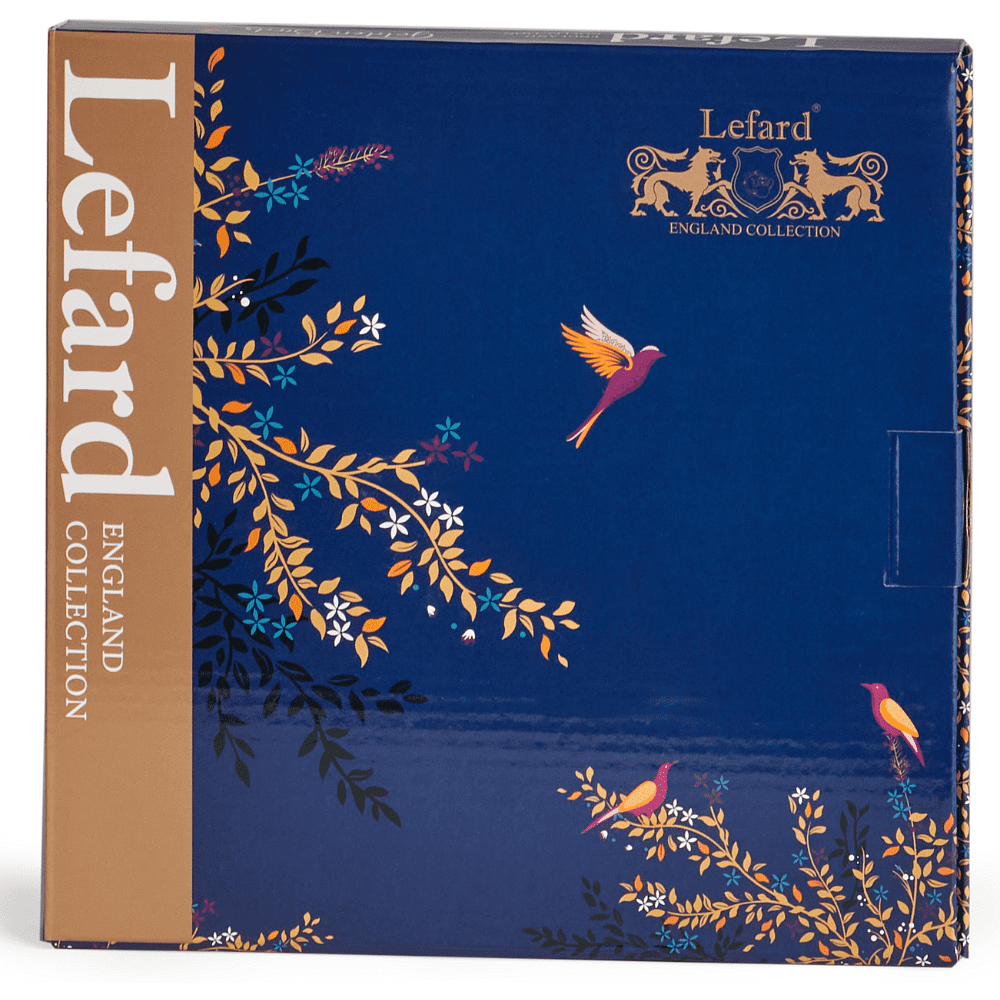 Тарелка фарфоровая "Golden birds", 20 см, коричневый - 4