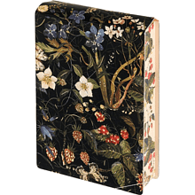 Блокнот "Flora. Лесные ягоды", A6, 250 листов, нелинейный, склейка сверху, черный, зеленый