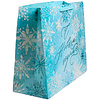 Пакет бумажный подарочный "Морозный день", 40x49x19 см, голубой - 2