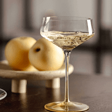 Бокал стеклянный для шампанского "Gold", 350 мл, прозрачный, золото