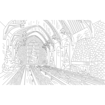 Раскраска "Волшебные уголки Хогвартса. Раскраска по вселенной Гарри Поттера" - 5