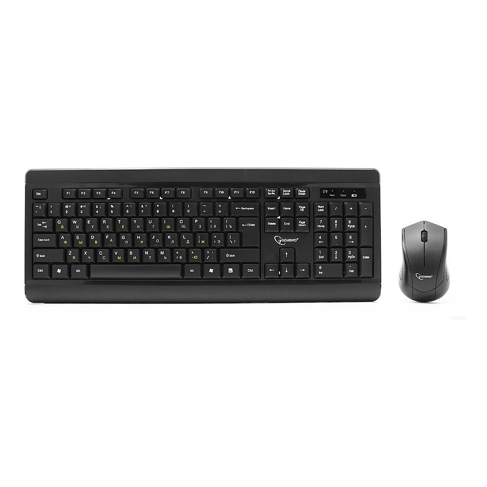 Комплект "Gembird KBS-8001": клавиатура и мышь, черный