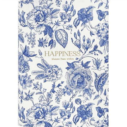 Ежедневник датированный "Happiness" на 2026 год, А5, 352 страницы, синий