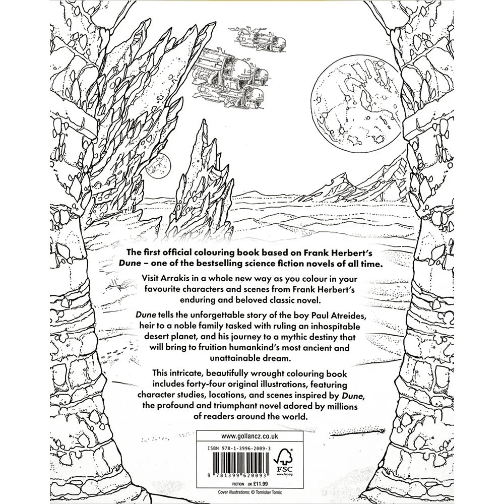 Раскраска на английском языке "Colouring Book. The Official Dune" - 2