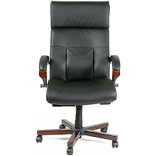 Кресло для руководителя "Chairman 421", кожа, металл, дерево, черный