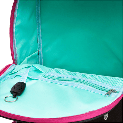 Рюкзак школьный "Greezly", с карманом для ноутбука, черный, розовый - 10