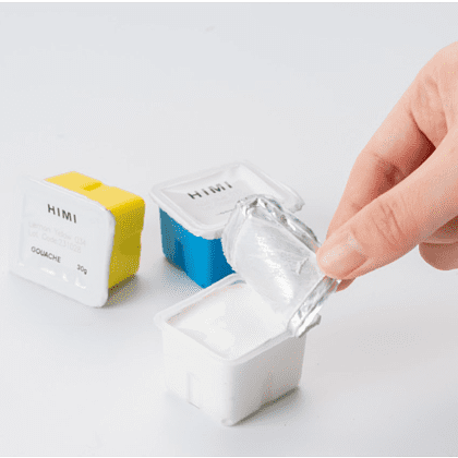 Краски гуашевые "Himi Jelly Cup" кислотный синий, набор  рефилов 4 шт., 30 мл. - 11