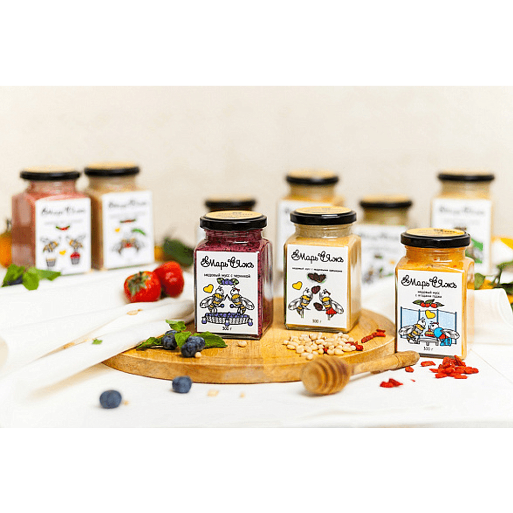 Медовый мусс "МарьЯжъ" с плодами рожкового дерева, 300 гр - 4