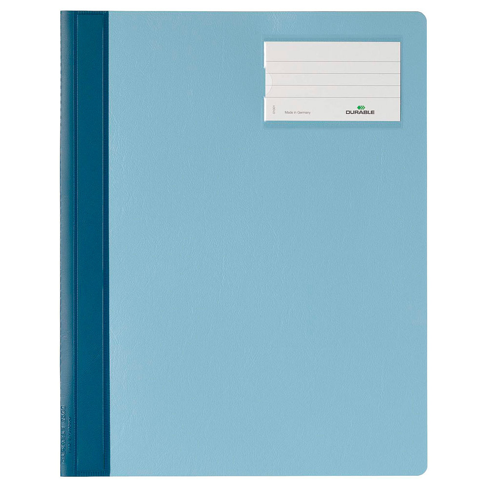 Папка-скоросшиватель с окном для визиток "Durable", А4+, голубой