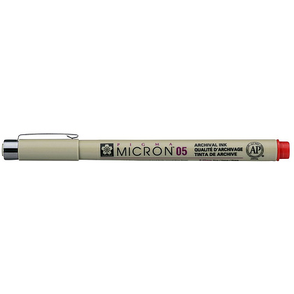 Ручка капиллярная "Pigma Micron", 0.45 мм, красный - 3