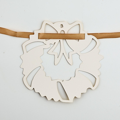 Гирлянда бумажная "Новогодняя" золотой - 6