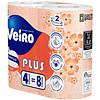 Бумага туалетная Veiro Plus, 4 рулона, 2 слоя, белый - 2