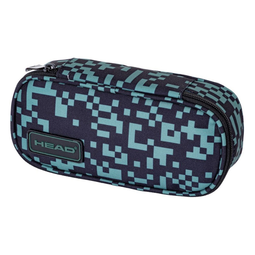 Пенал Astra "Green bricks", 1 отделение, черный, зеленый