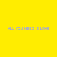 Термокружка "All you need is love", soft touch, желтый
