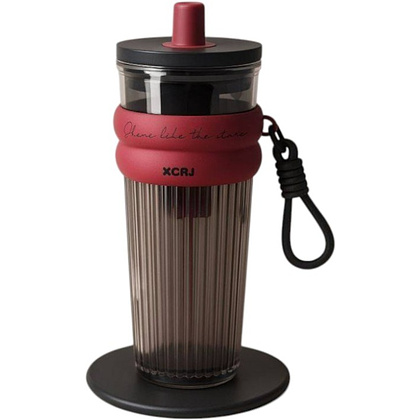 Кружка термическая "Тамблер Heat", 750 мл., пластик, черный, красный