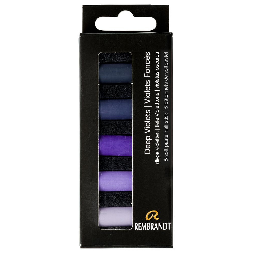 Набор мягкой пастели "Rembrandt Half Pastel", 5 цветов, темные фиолетовые