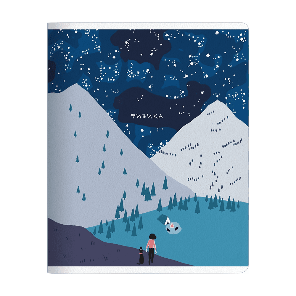 Тетрадь предметная "Moments физика", A5, 48 листов, клетка, скоба сбоку, разноцветный