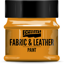 Краска для текстиля "Pentart Fabric & Leather paint", 50 мл, оранжевый