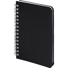 Блокнот "xPro", А6, 80 листов, клетка, спираль сбоку, черный