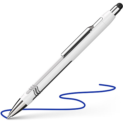 Ручка шариковая автоматическая "Schneider Senator Epsilon Touch", белый, серебристый, стерж. сини - 2
