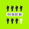Скетчбук "I’m a bad guy", 12х12 см, 140 г/м2, 80 листов, зеленый луг - 5