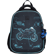 Ранец "First Sport bike", черный, синий