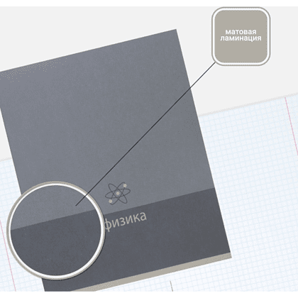 Тетрадь предметная "Физика. Pictogram", А5, 48 листов, клетка, серый - 2