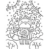 Раскраска "Зима в лесу" - 7