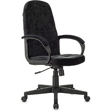 Кресло для руководителя Бюрократ "CH 002 Fabric", ткань, пластик, черный