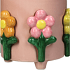 Кашпо "Flowers", доломит, разноцветный - 4