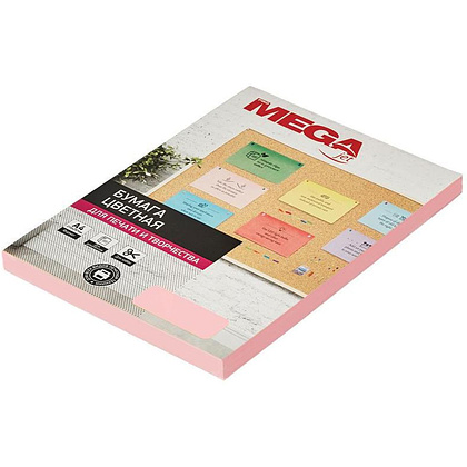Бумага цветная "Promega jet", A4, 100 листов, 80 г/м2, розовый пастель