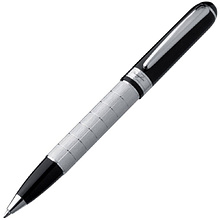 Ручка шариковая автоматическая "Ferraghini F26207", 0.7, серебристый, черный, стерж. синий