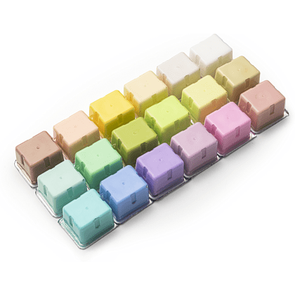 Краски гуашевые "Himi Jelly Cup. Pastel colors", 18 цветов, кювета, фиолетовый футляр - 2