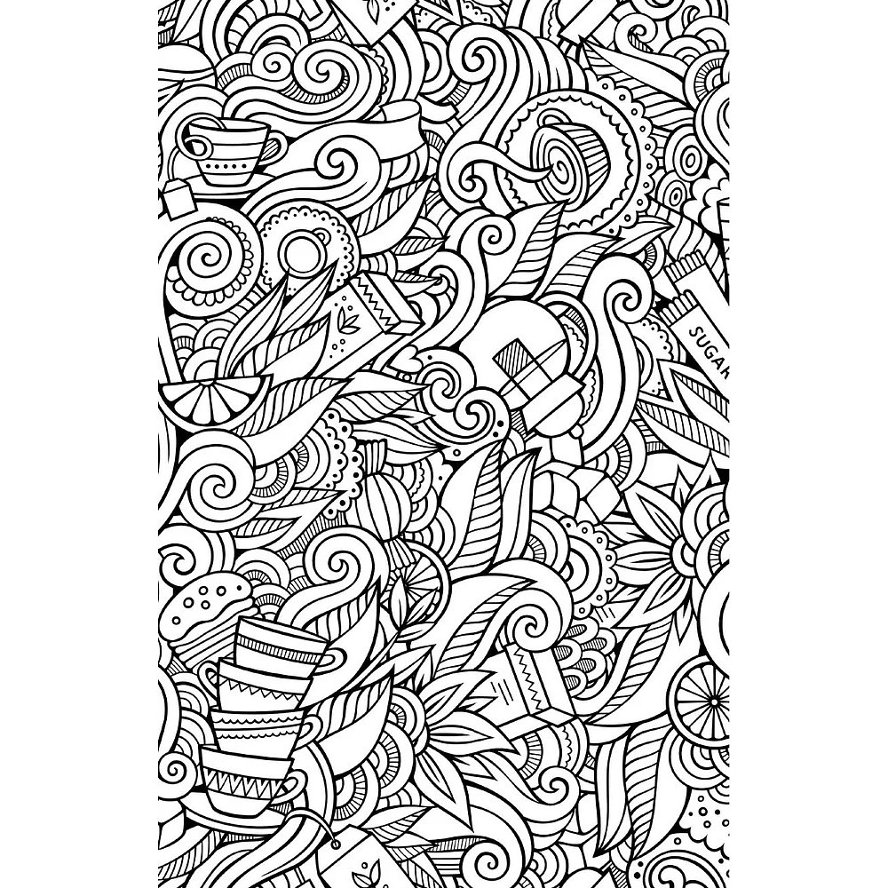 Раскраска "Вкус утра. Чай и кофе" - 14